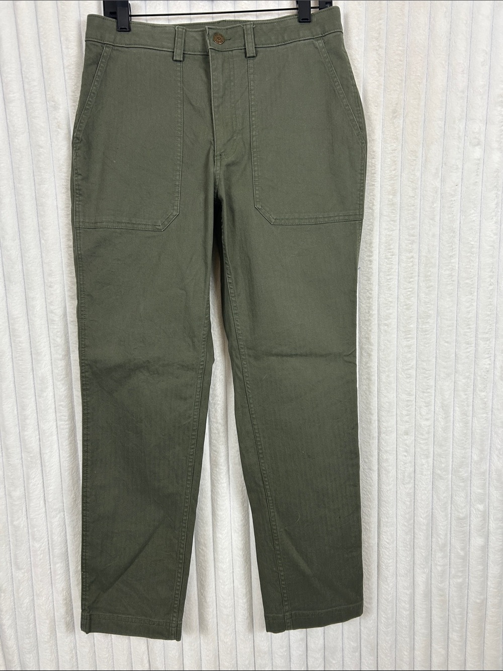 Duluth Trading Co Olive utility pocket Straight slightly tapered Leg pants 10